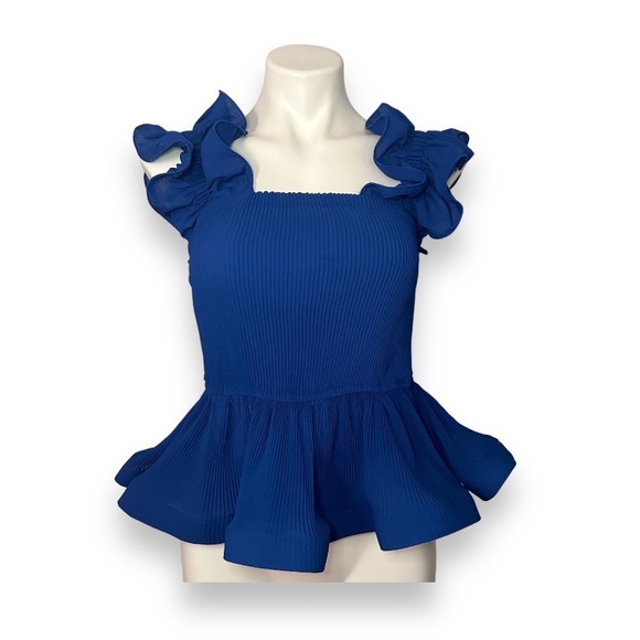 Love by design ruffle pleated peplum top - Picture 1 of 5